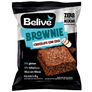 BROWNIE CHOCOLATE COCO 40G BELIVE