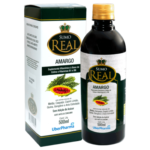 Sumo Real Amargo - Melão de São Caetano - 500ml - UberPharma - Granarium Produtos Naturais Londrina - Granarium Produtos Naturais