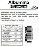 Albumina (clara de ovo) não-saborizada em pó - 100g - Granarium Produtos Naturais Londrina - Granarium Produtos Naturais