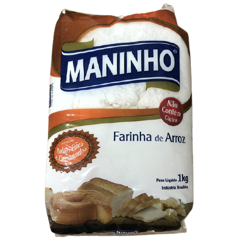 FARINHA DE ARROZ CRUA 1KG MANINHO