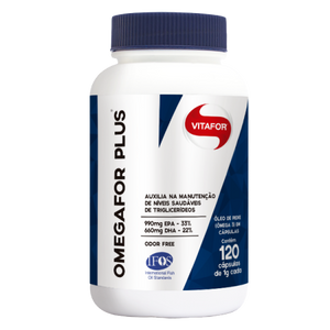 OMEGAFOR PLUS 1g 120 caps Vitafor - Granarium Produtos Naturais Londrina - Granarium Produtos Naturais