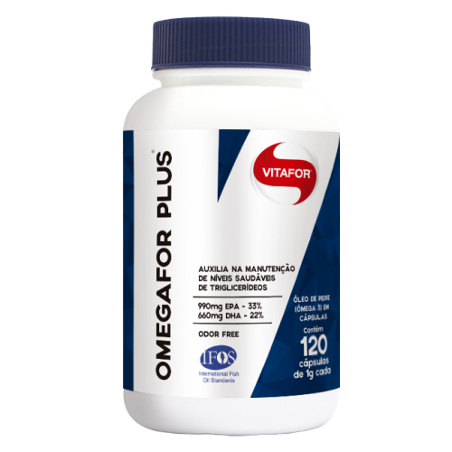 OMEGAFOR PLUS 1g 120 caps Vitafor - Granarium Produtos Naturais Londrina - Granarium Produtos Naturais